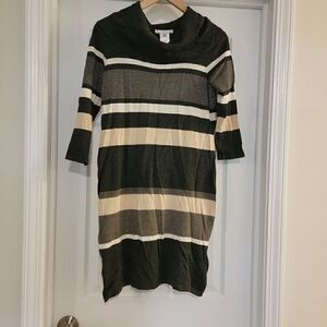 Studio One Sweater Dress Striped medium petite